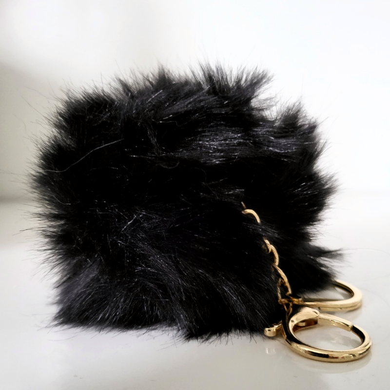 Porte-clé pompon black