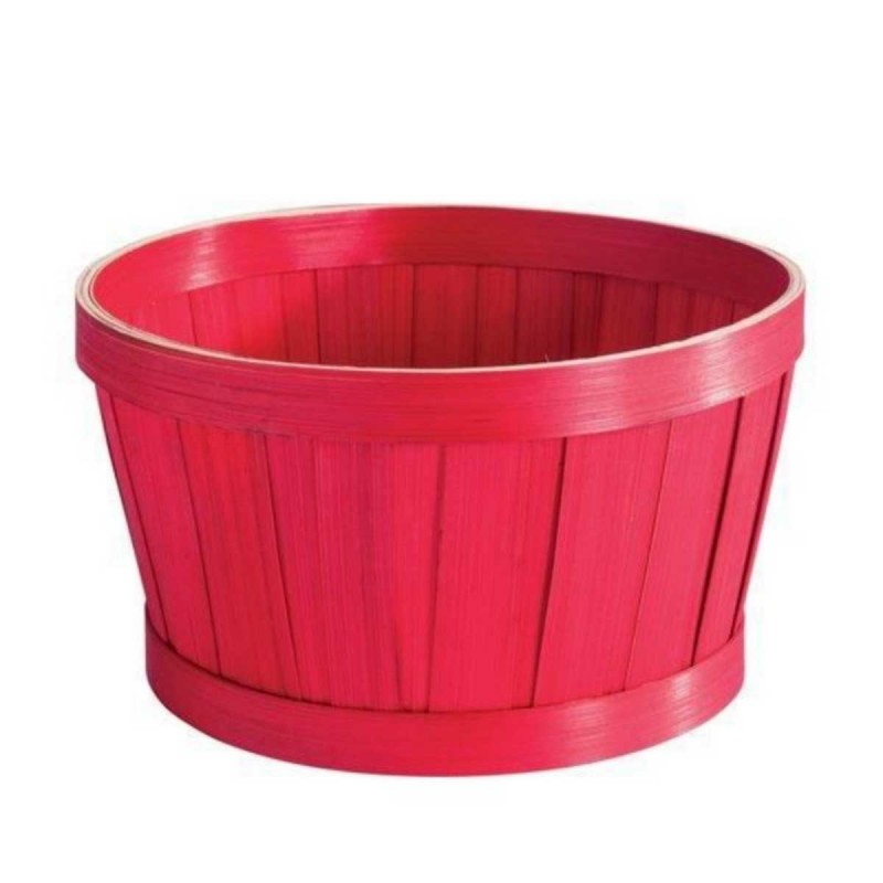 Panier bambou rouge