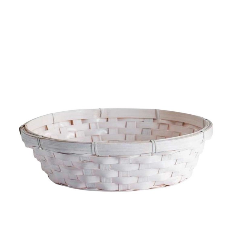 Panier bambou blanc