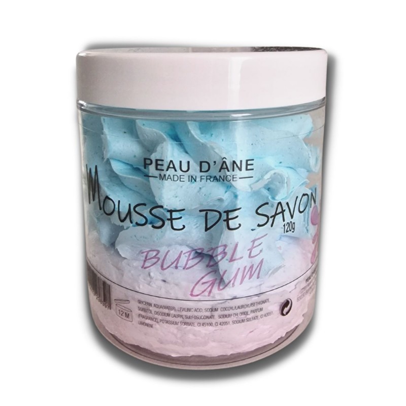 Mousse de savon chantilly bubble gum